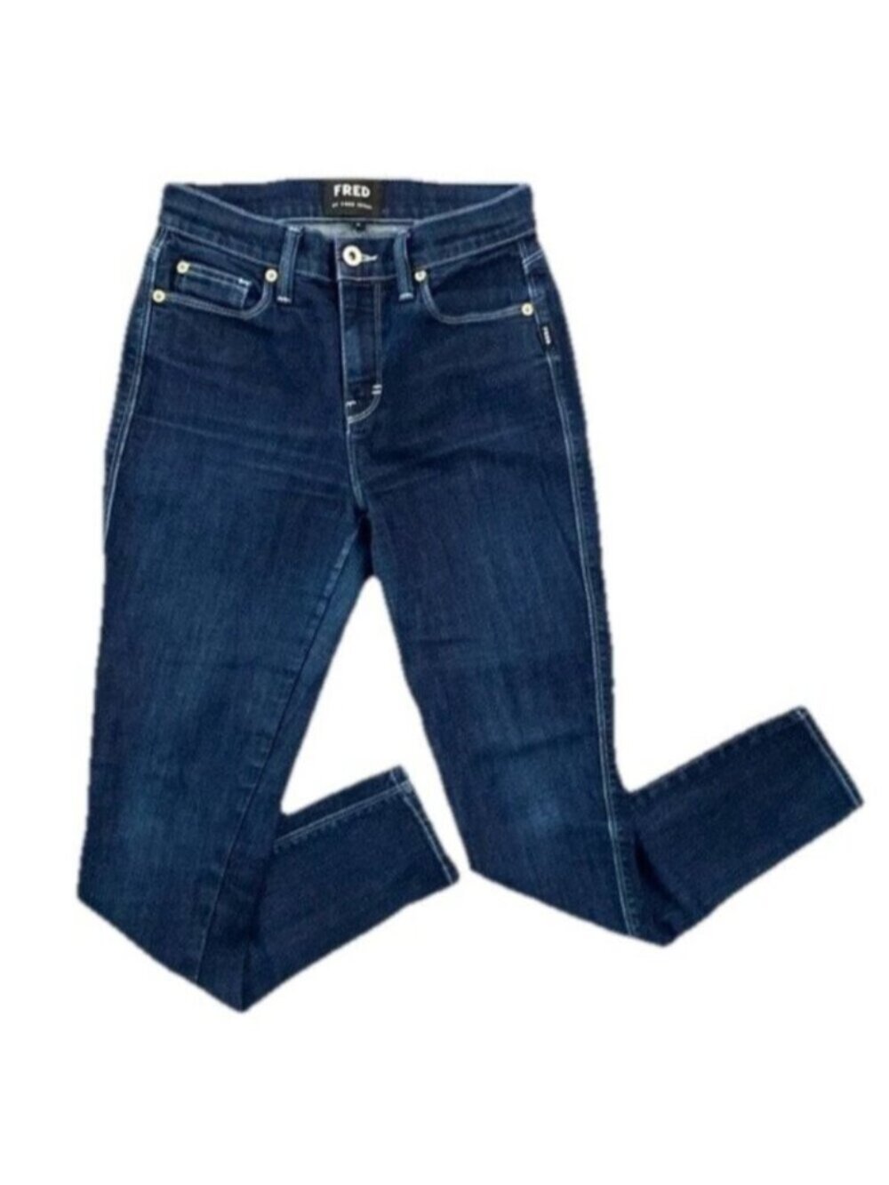 Fred by Fred Segal Iconic High Rise Cigarette Jeans Blue USA Made $355 Sz 26